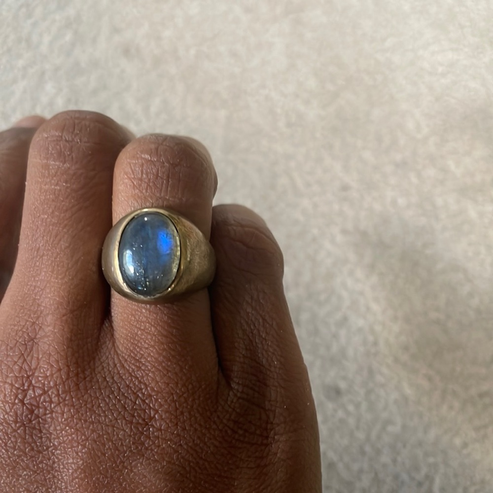 Labradorite gold payed ring: size 6